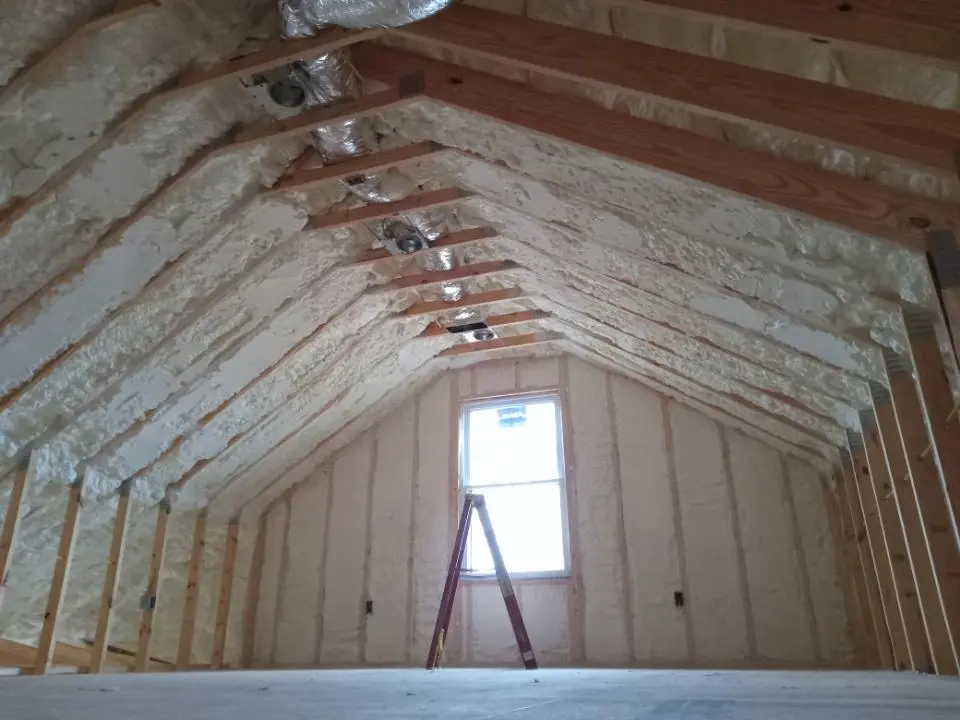 Spray foam roofing application for Crawl Space Insulation project in Palm Valley